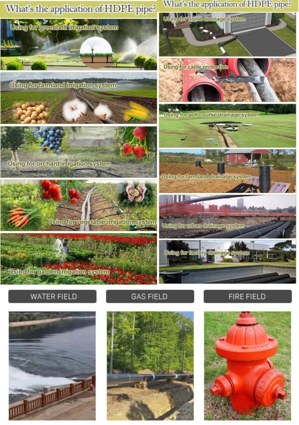 tubería de poljpgileno para suministro de agua polyethylene pipe for water supply